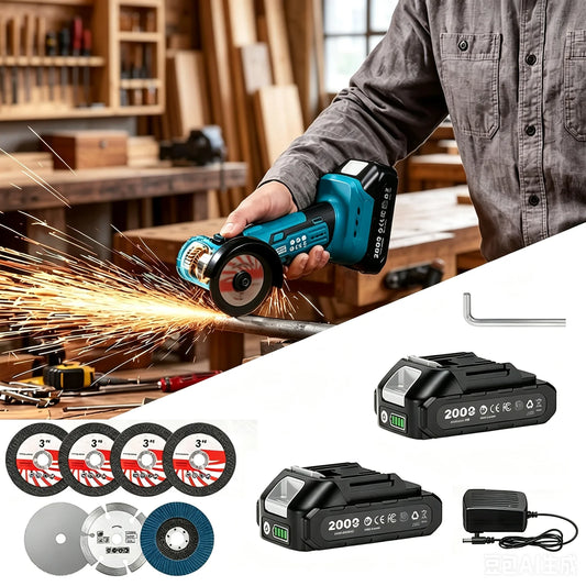 SEESII Cordless Brushless Angle Grinder Tool
