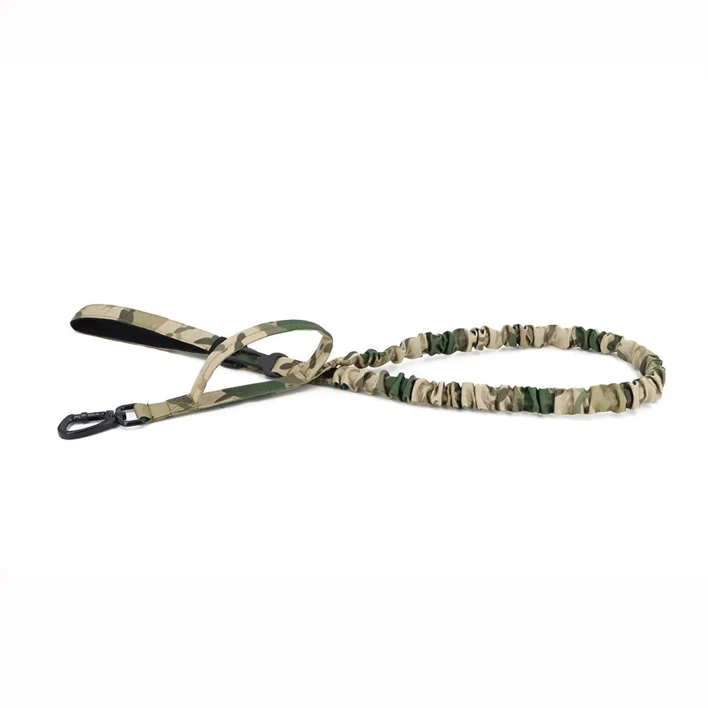 Military Dog Leash With Elastic Rope And Quick Release