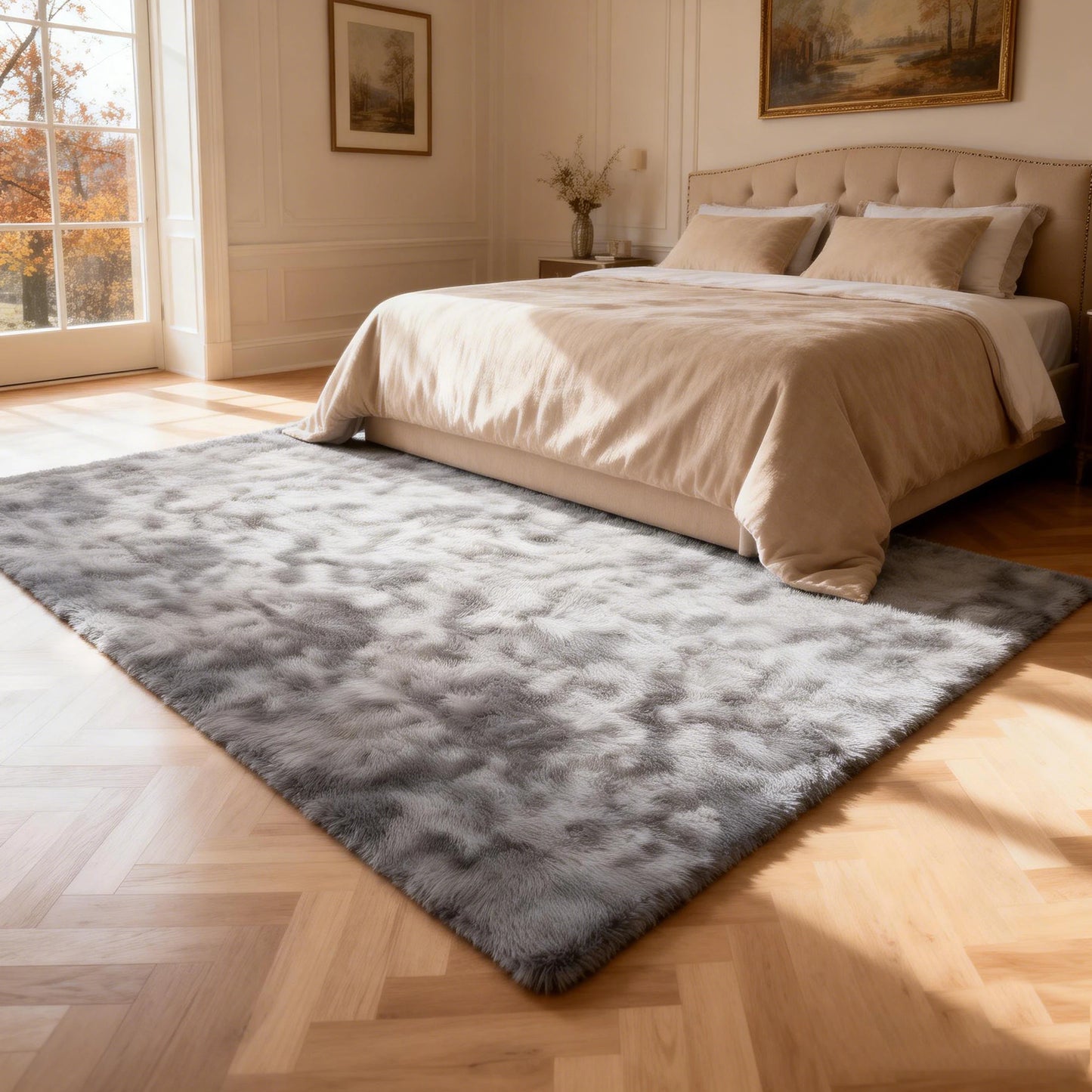 Ultra Soft Shag Rug For Living Room Polyester Furry