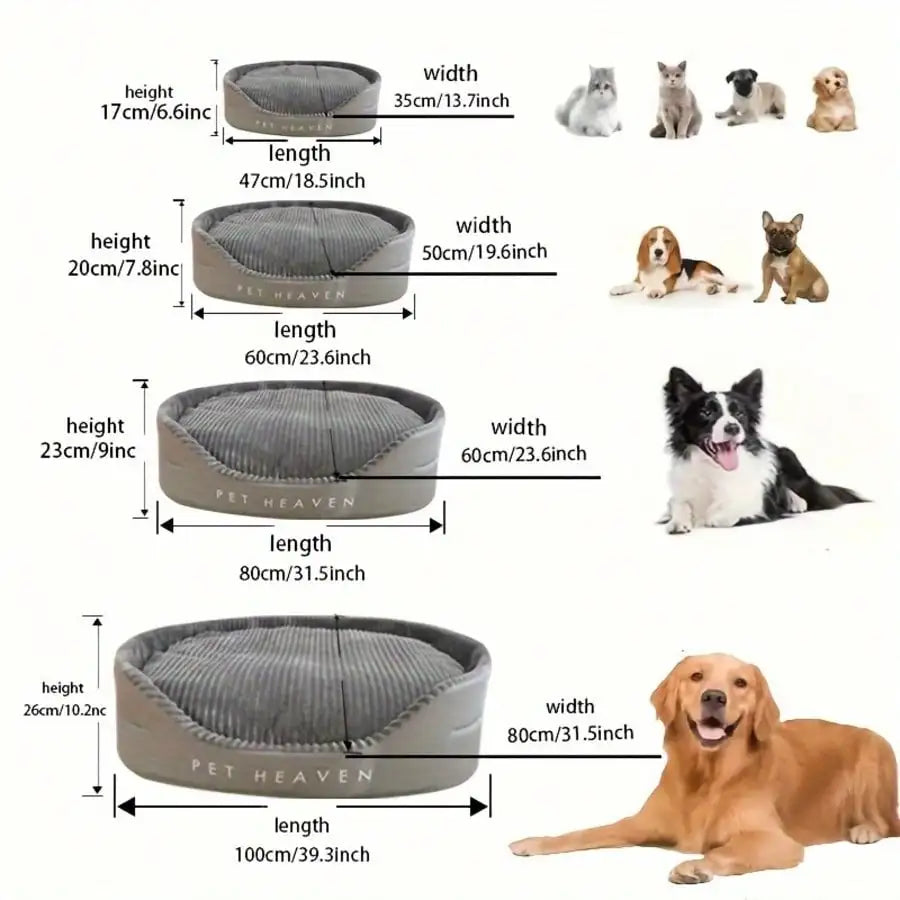 Plush Cotton Pet Bed For Dogs And Cats Indoor Comfort