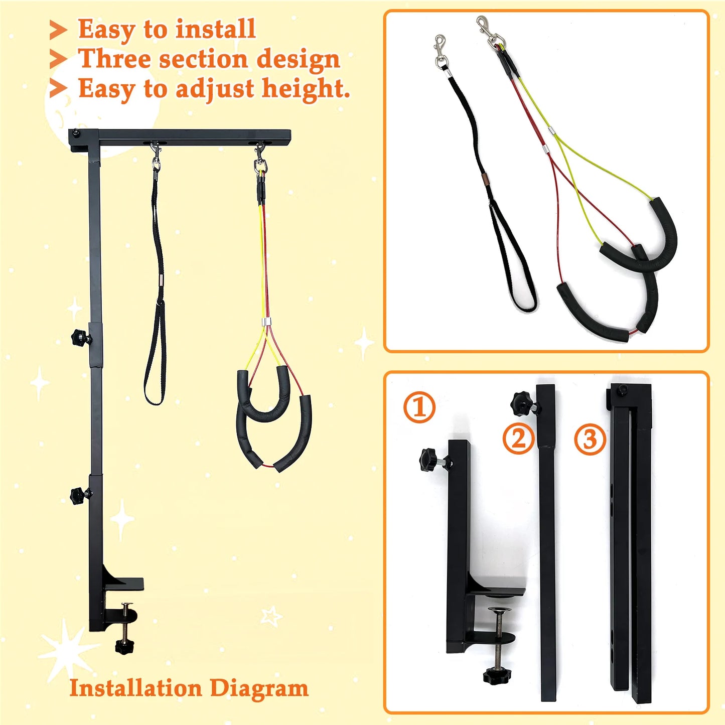 Adjustable Dog Grooming Arm With Haunch Holders