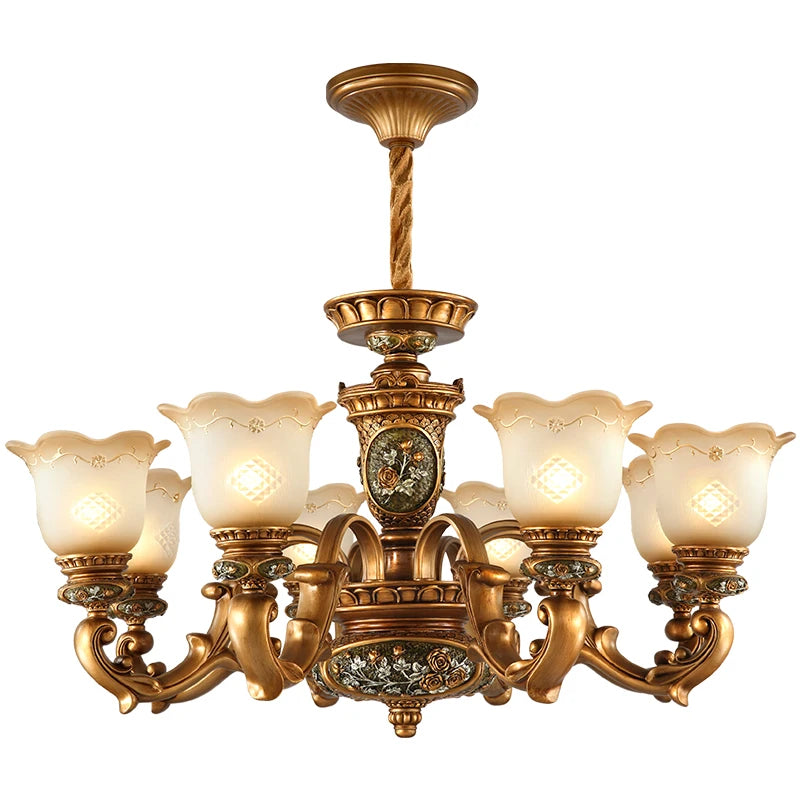 HAILUNBAO European Retro Atmospheric Chandelier Pendant Lamp