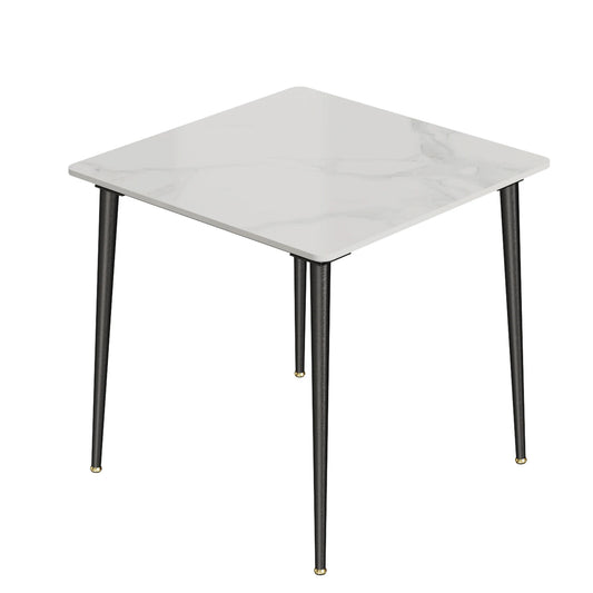 Square Marble Dining Table With Metal Legs For Dining