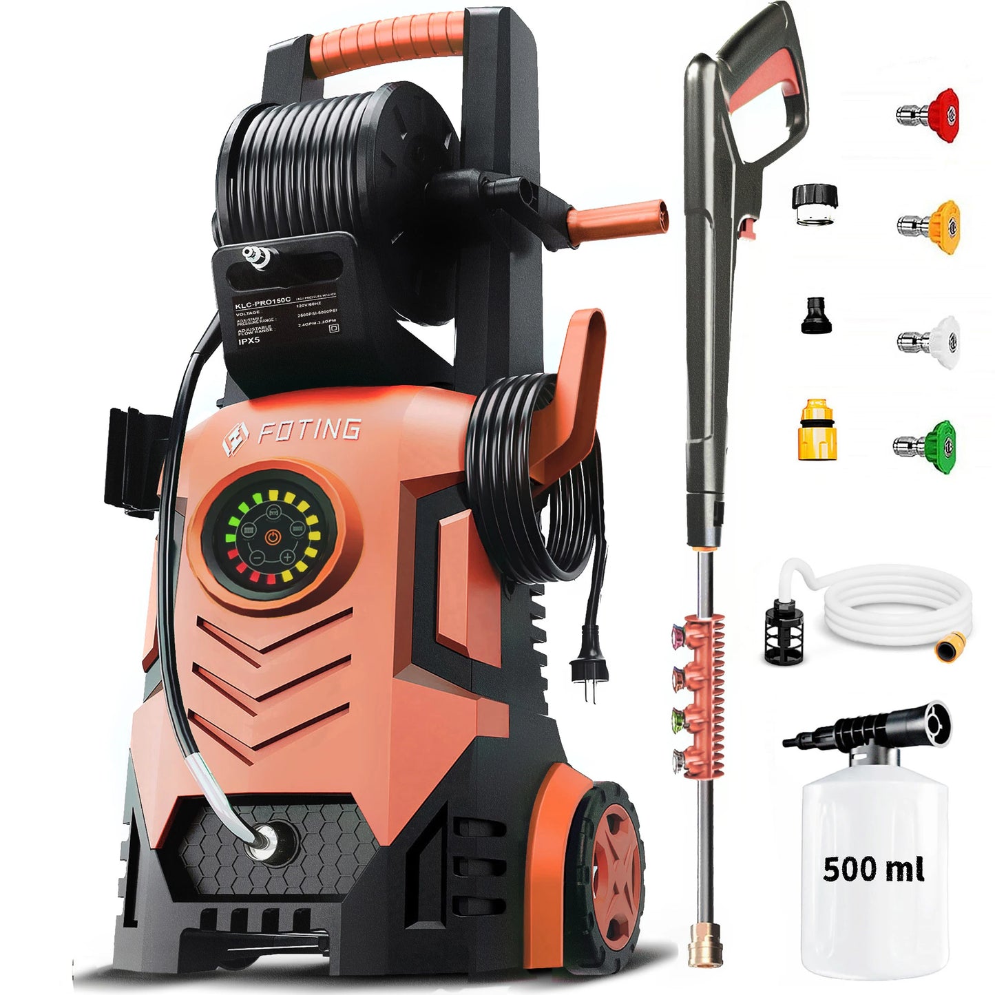FF FOTING 5000 PSI Pressure Washer 3 GPM Touch Screen