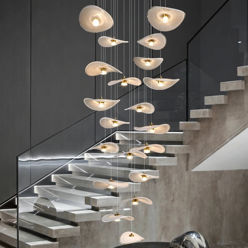 Yingxuan Luxury Staircase Pendant Light Chandelier