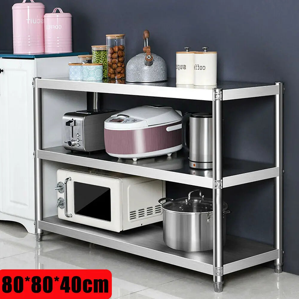 Stainless Steel Heavy Duty Three Tier Kitchen Storage Rack