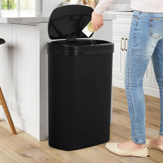 Motion Sensor 13 Gallon Touchless Trash Can With Lid