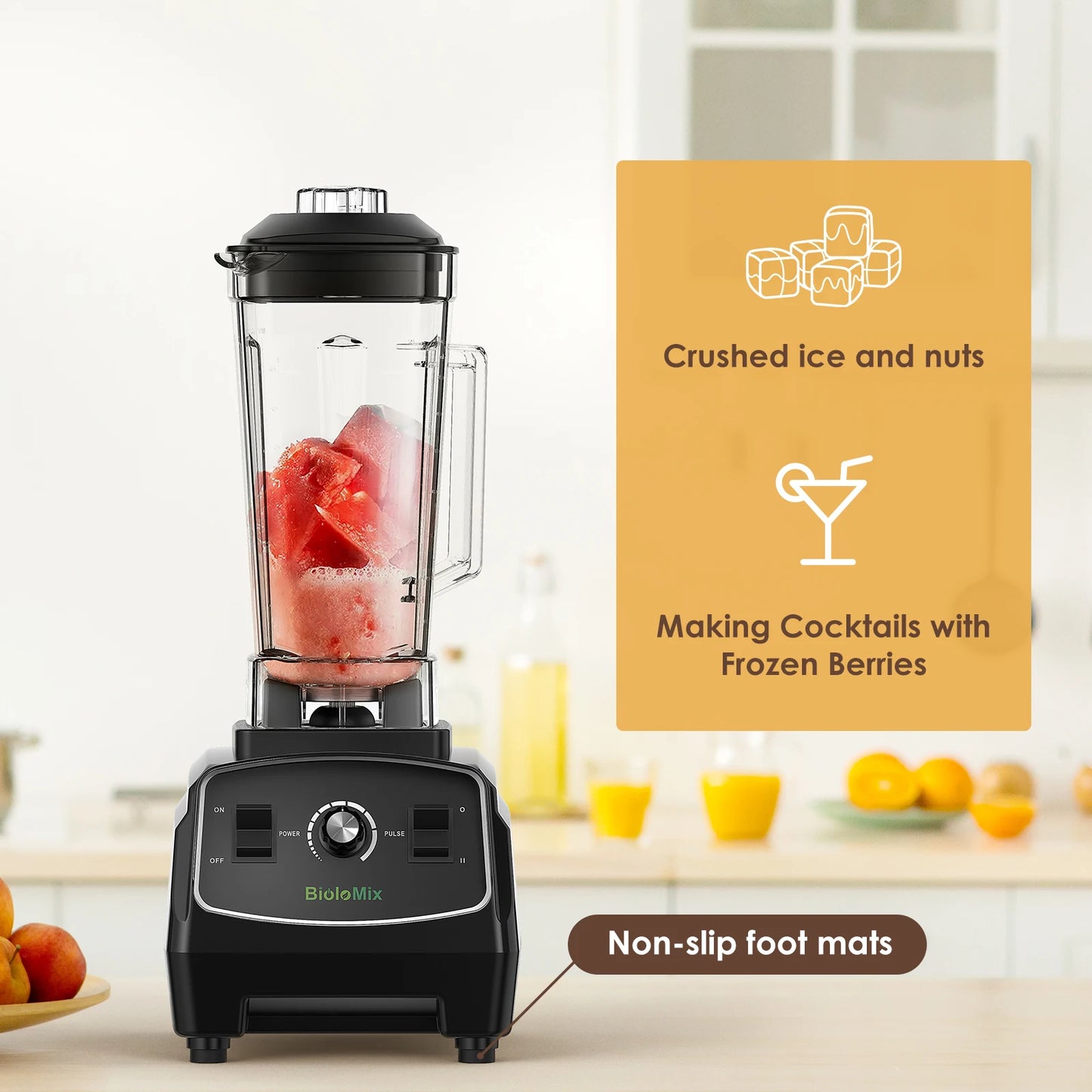 Biolomix 3HP 2200W Heavy Duty Blender Mixer Processor