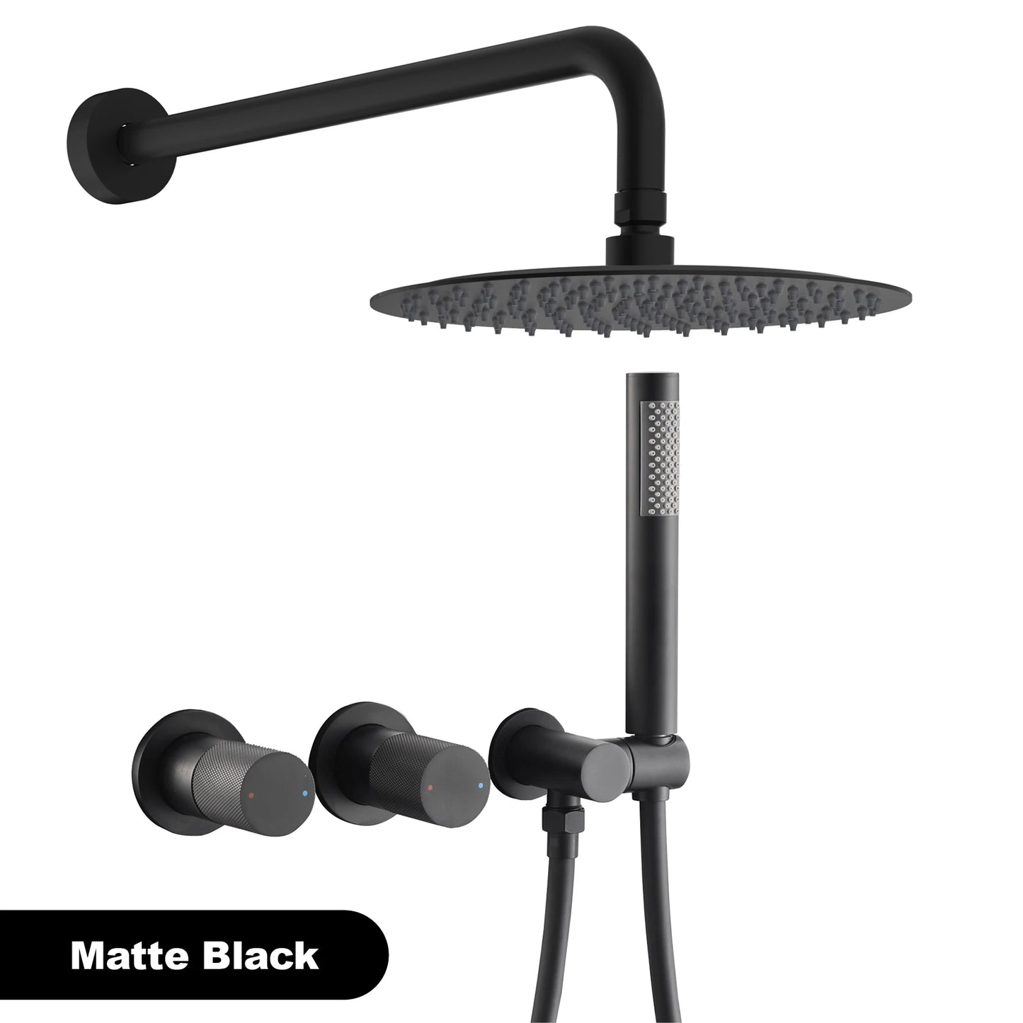 Gestana Brass Wall Mounted Shower System With Dual Control