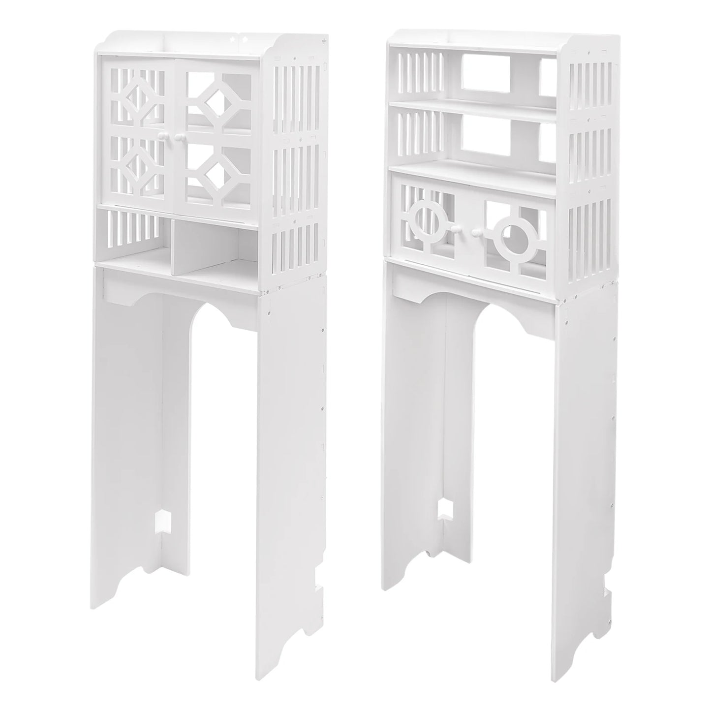 Four Tier Over Toilet Storage Cabinet Bathroom Organizer