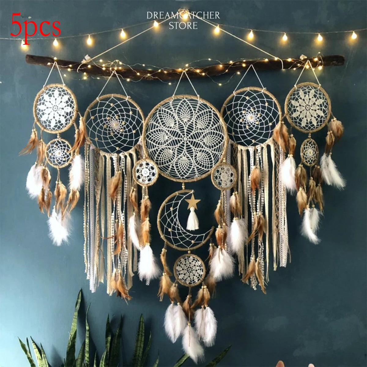 Dream Catcher Moon Dream Chaser Bohemian Wall Art