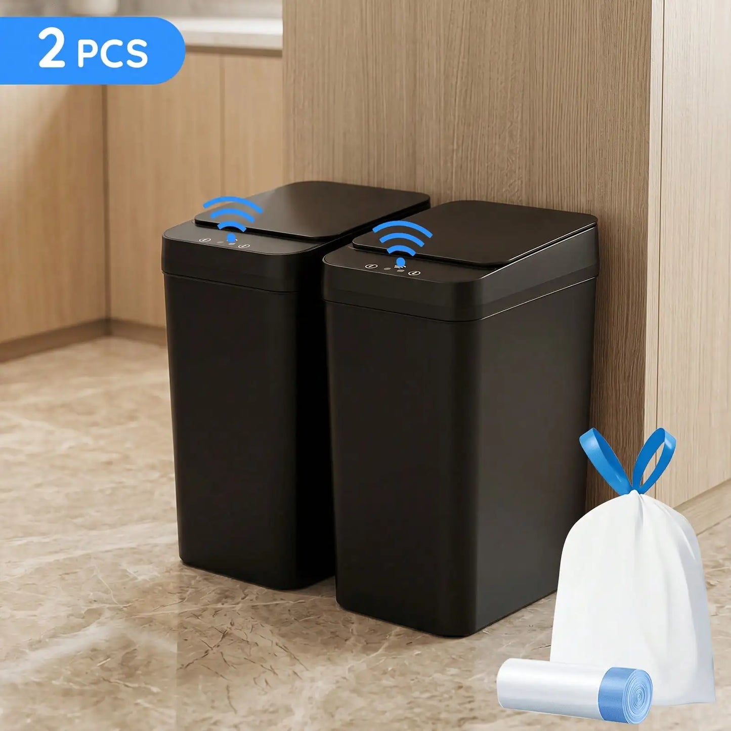 Odor Proof Motion Sensor Trash Can With Automatic Lid