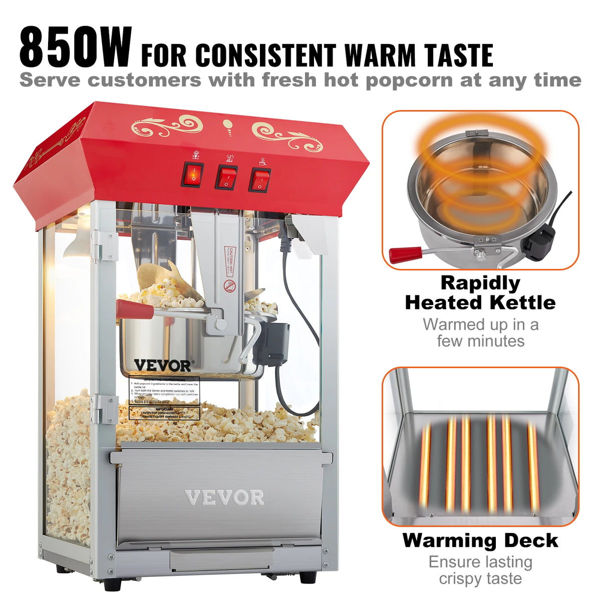 SucceBuy Commercial Electric Popcorn Maker Machine