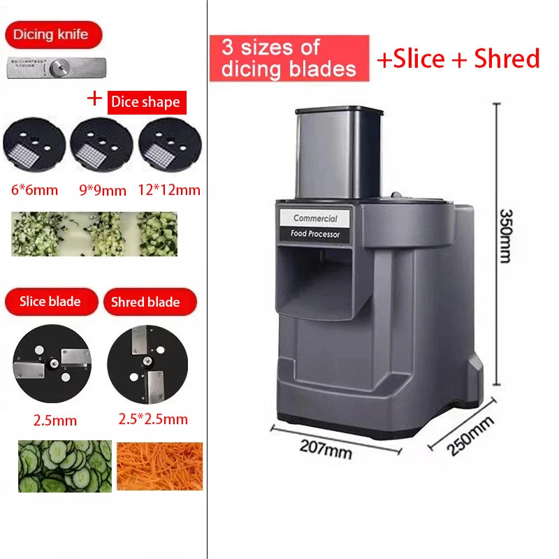 WERGANUASA Commercial Automatic Vegetable Cutter Slicer