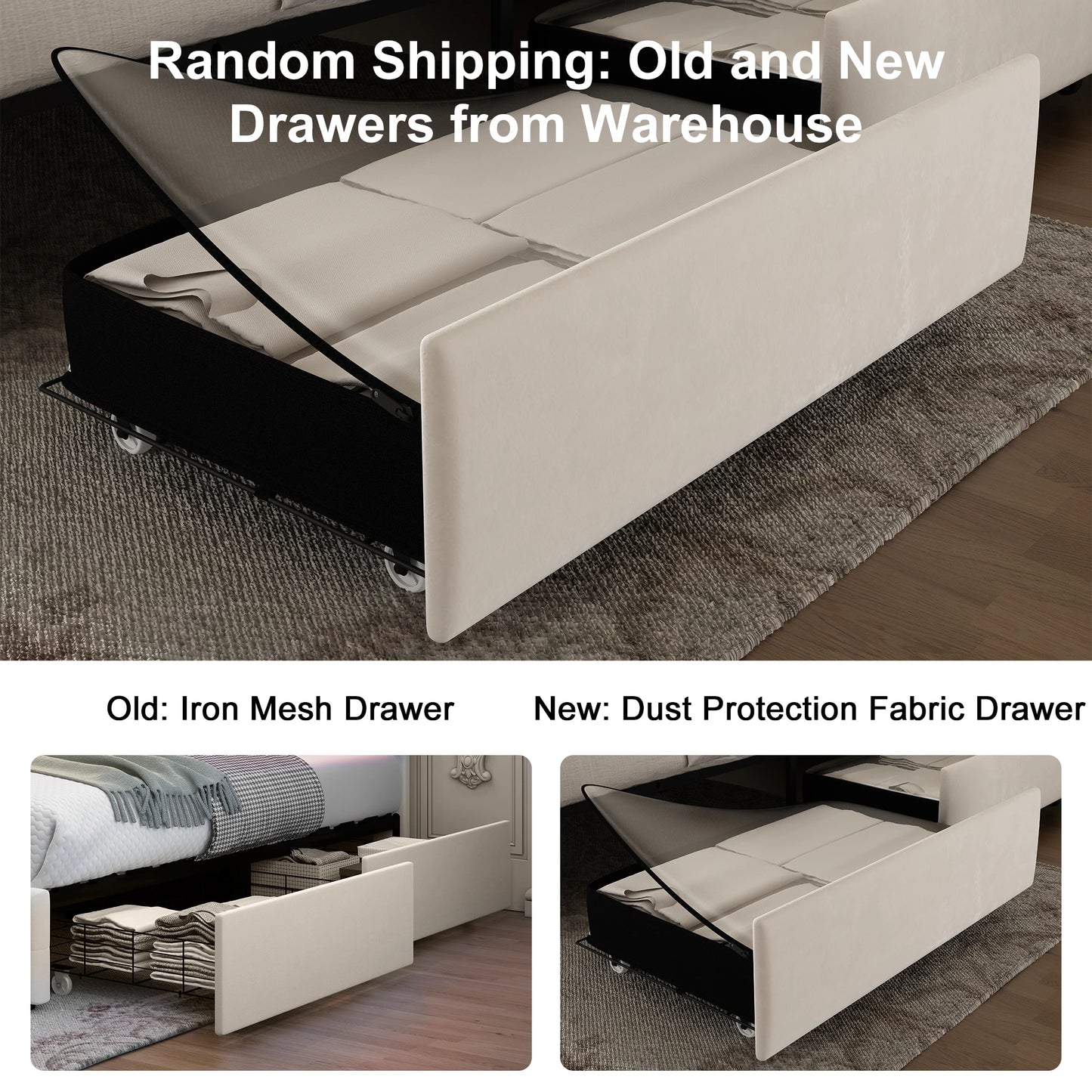 GEGOFORU Queen LED Bed Frame With Galaxy Projector Bluetooth