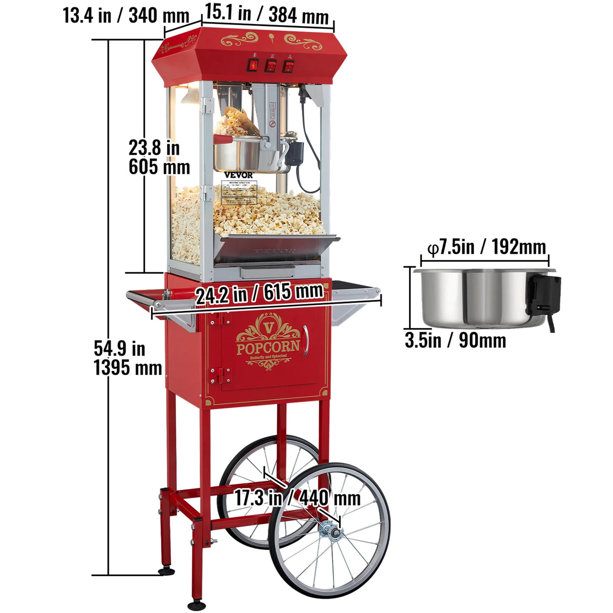 SucceBuy Commercial Electric Popcorn Maker Machine