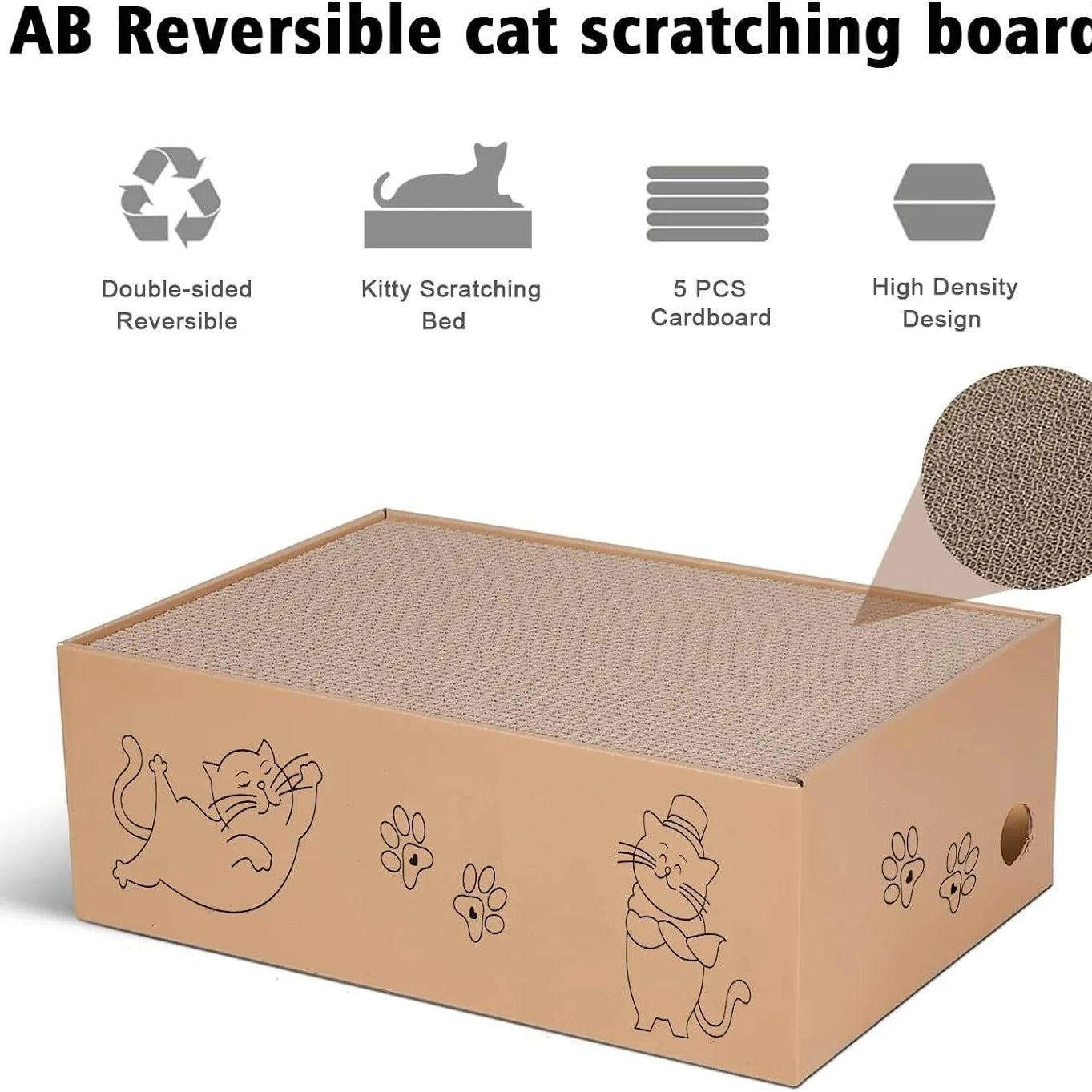 CZBNYX 5 Piece Corrugated Cardboard Cat Scratch Boards