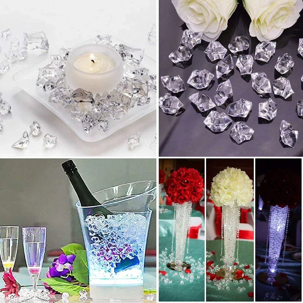 Crystal Clear Crushed Ice Stones For Vase Filler Decor