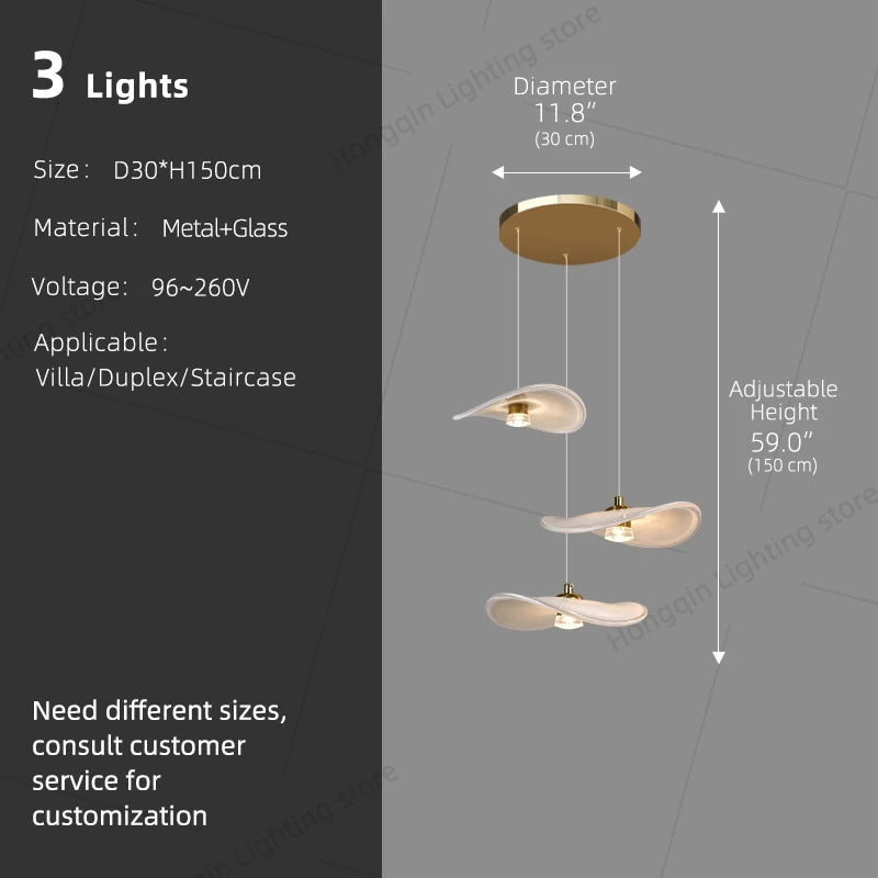 Yingxuan Luxury Staircase Pendant Light Chandelier