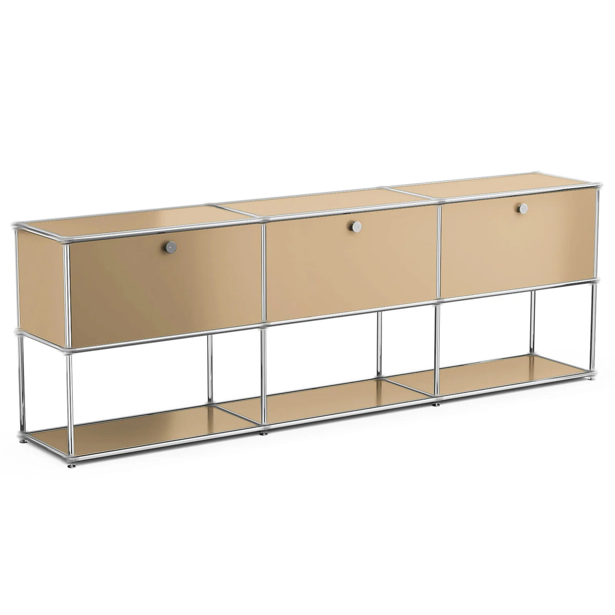 Modern Storage Cabinet Stainless Metal Organizer TV Stand Cabinet for Living Room and Home Office Furniture