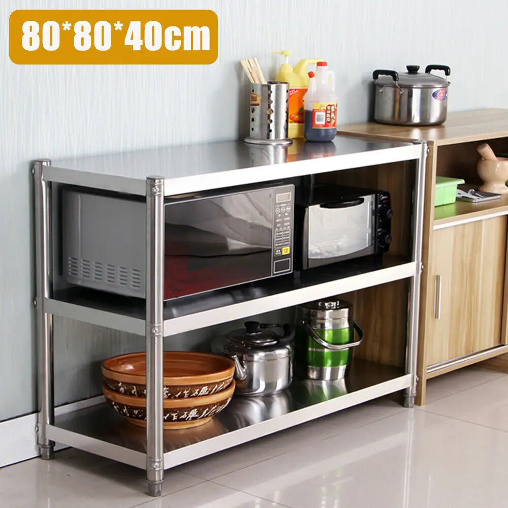 Stainless Steel Heavy Duty Three Tier Kitchen Storage Rack