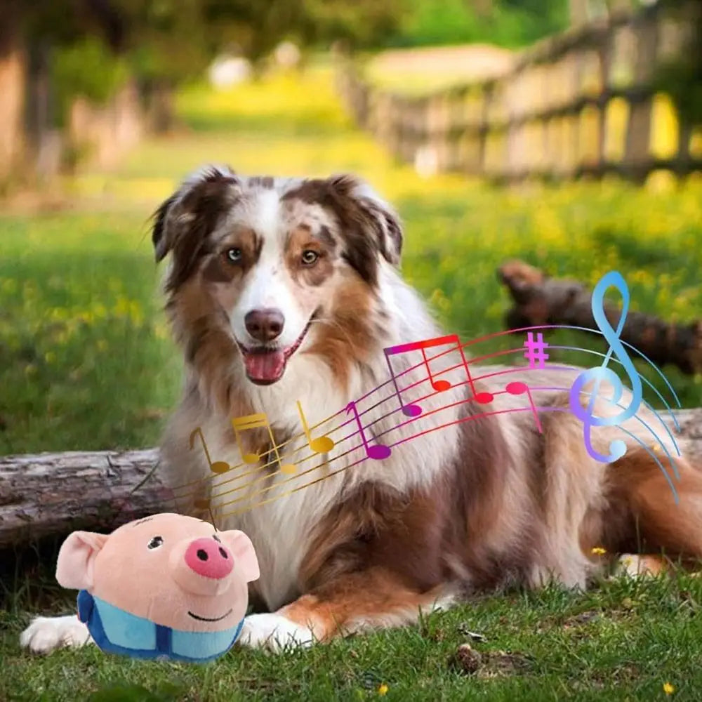 Interactive Rechargeable Dog Plush Toy With Squeak Motion