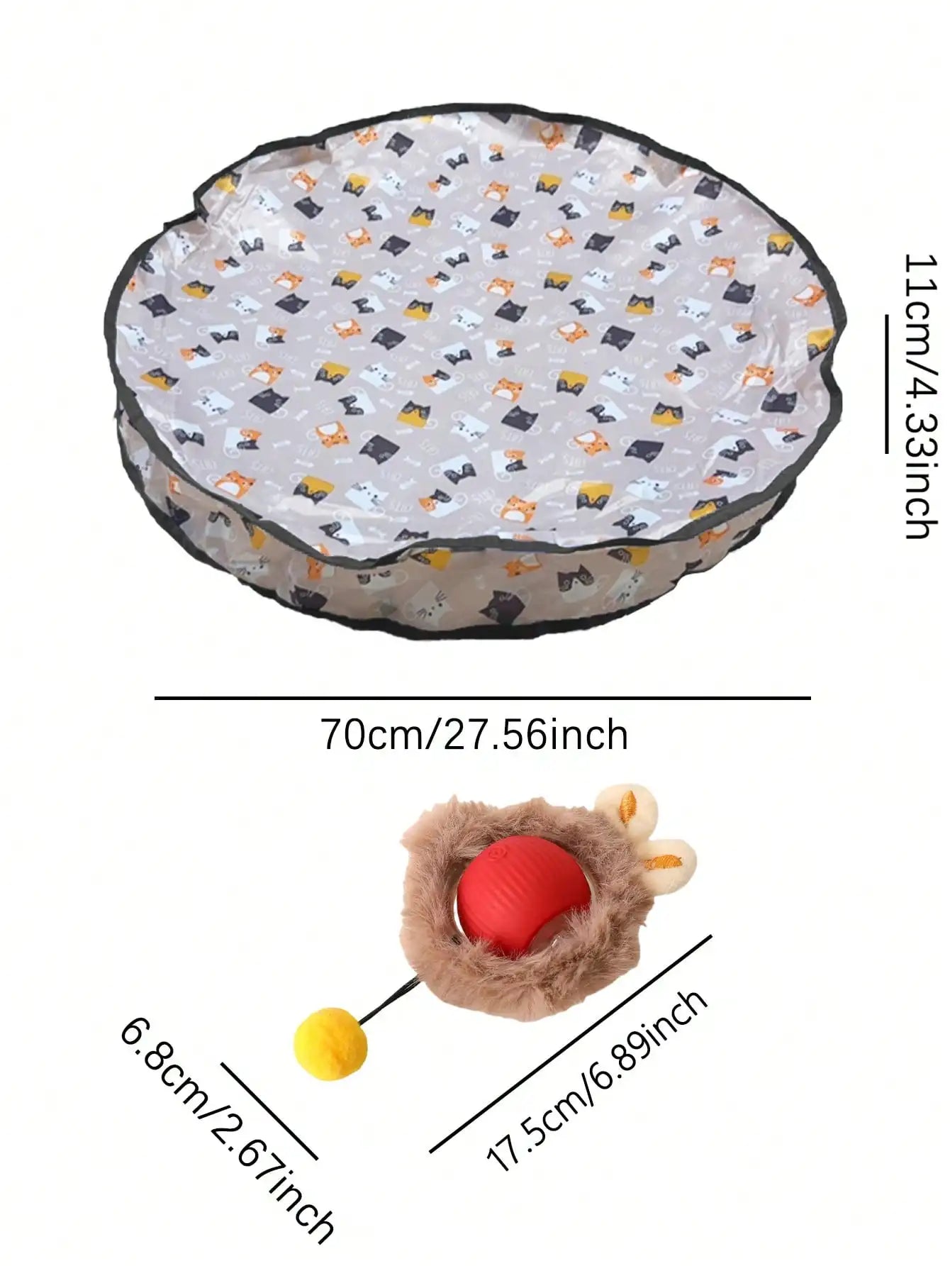 Cat Hunting Toy Set Electric Ball With Lighting Rechargeable