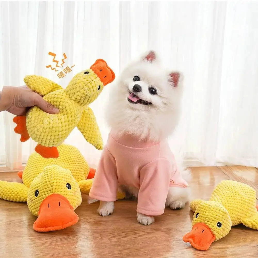 Squeaky Plush Duck Dog Bite Resistant Chew Toy