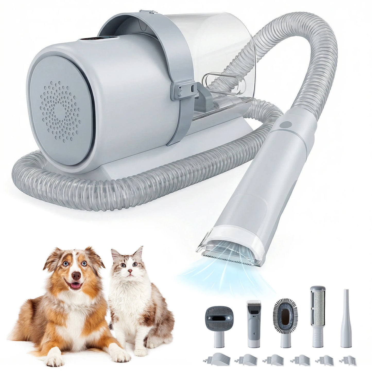 JHK Pet Grooming Vacuum Kit With 5 Tools Cordless Clippers