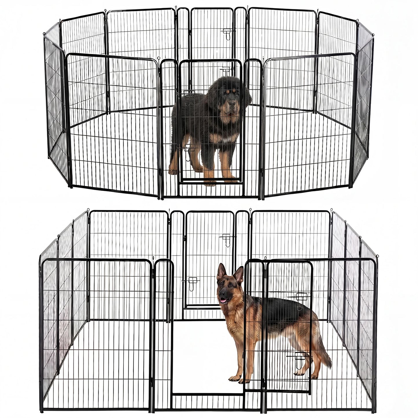 JHK Metal Dog Pen Foldable Outdoor Fence