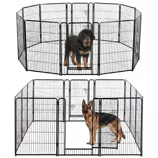 JHK Metal Dog Pen Foldable Outdoor Fence