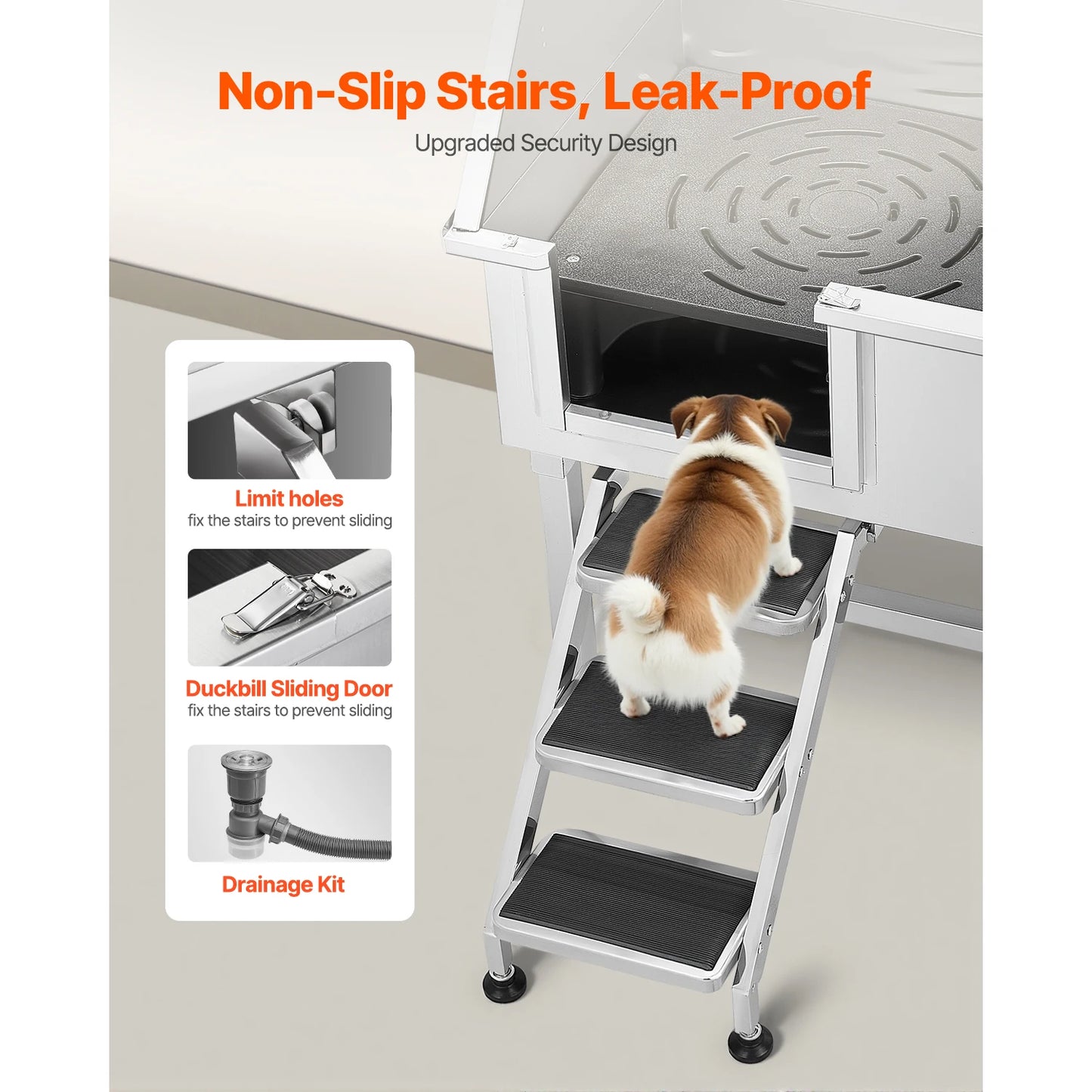Stainless Steel Dog Grooming Tub And Wash Station