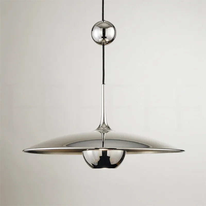 Adjustable Polished Chrome E27 Pendant Lamp