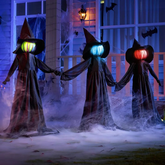 Joyfy Light Up Halloween Witch Yard Decorations