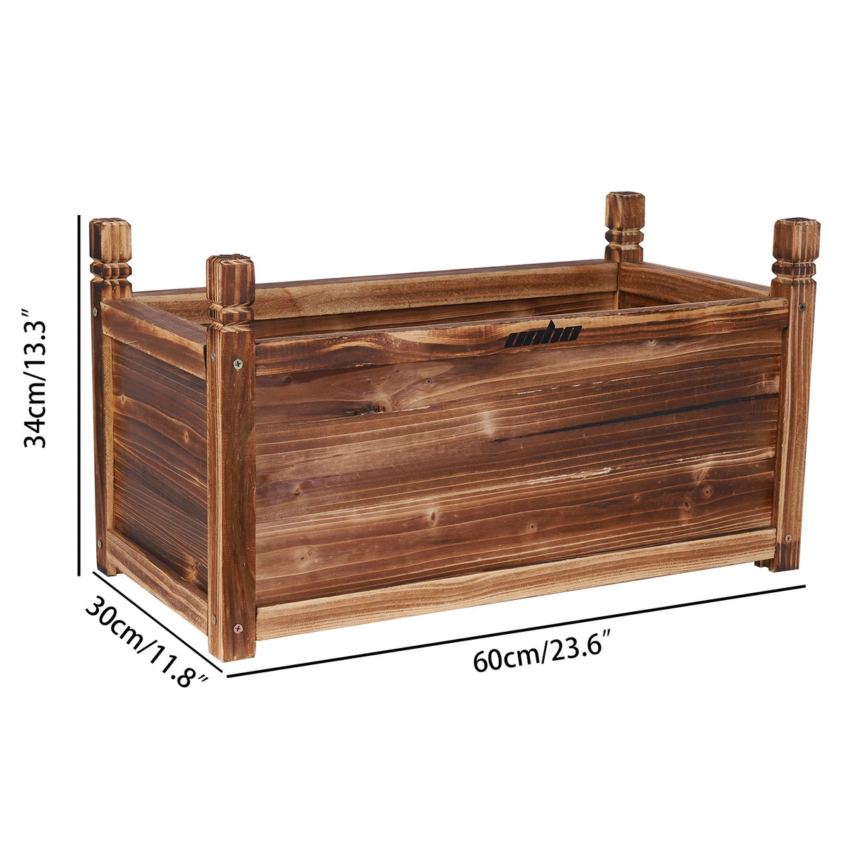Outdoor Wooden Raised Garden Bed for Flowers and Vegetables