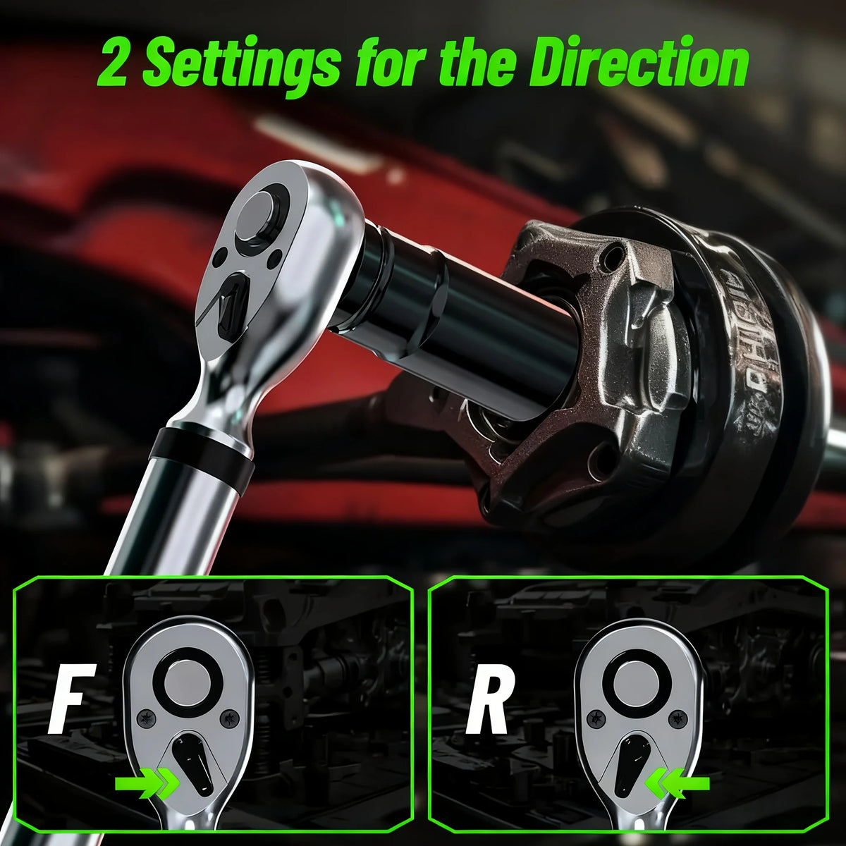 TaskStar Digital Torque Wrench With Dual Alarm And Adapters