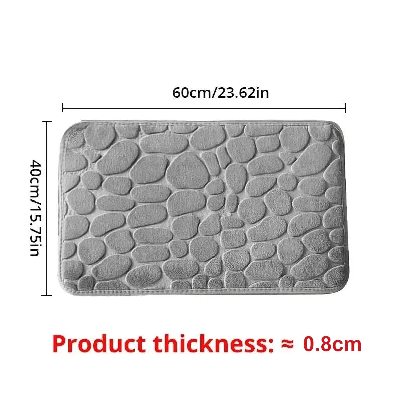 Embossed Fiber Carpet Anti Slip Bath Mat For Home