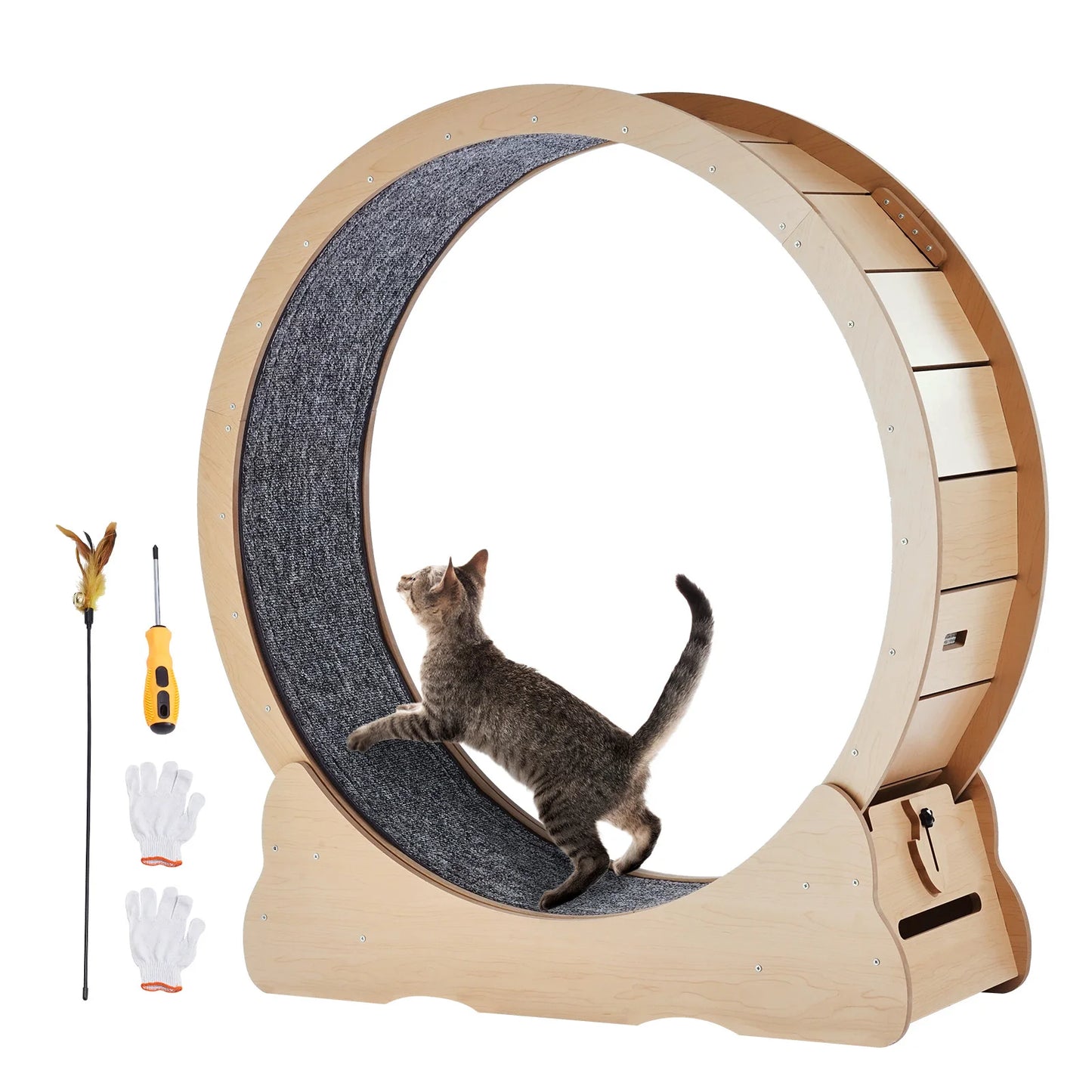 Wooden Cat Exercise Wheel For Indoor Cats