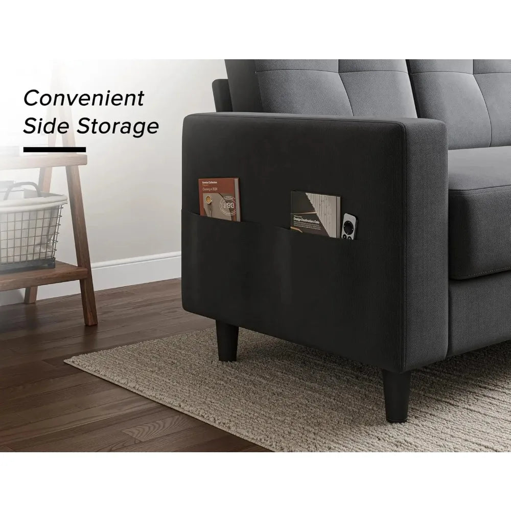 Contemporary Velvet Loveseat For Small Spaces