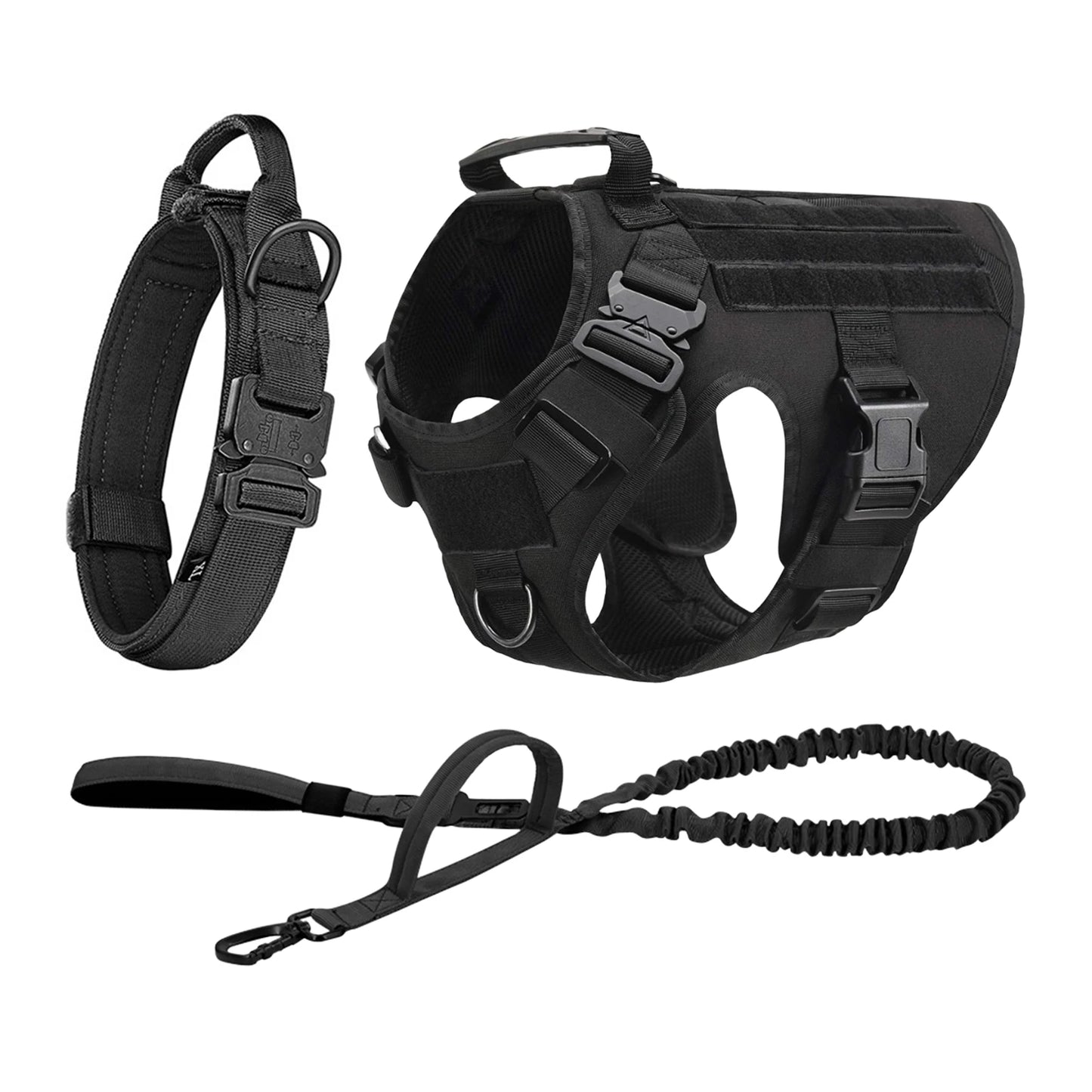 Shandong Nylon Tactical Dog Harness With Molle Pouches