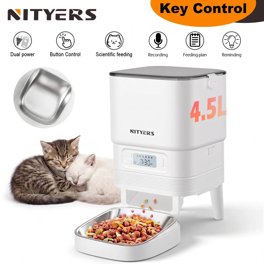 Nityers Automatic Pet Feeder With Timed Portion Control
