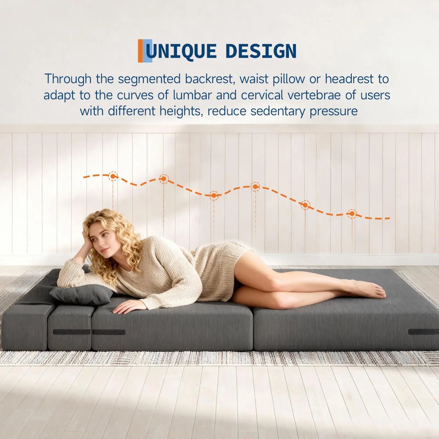 HobbyLane 4-in-1 Folding Sofa Bed With Pillow