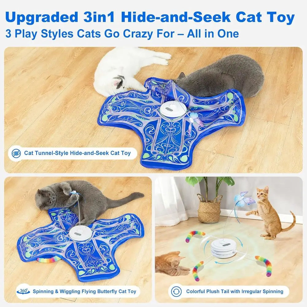 Rechargeable Dual Motion Interactive Cat Toy For Indoor Cats