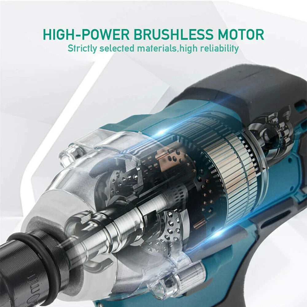 Magnitt Brushless Cordless Impact Wrench With Toolbox