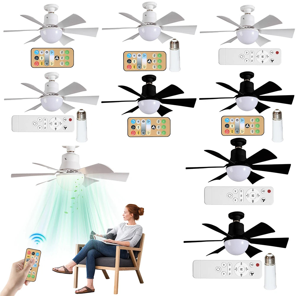 Sikiwind Ceiling Fan With Remote 3 Speed Dimmable Light