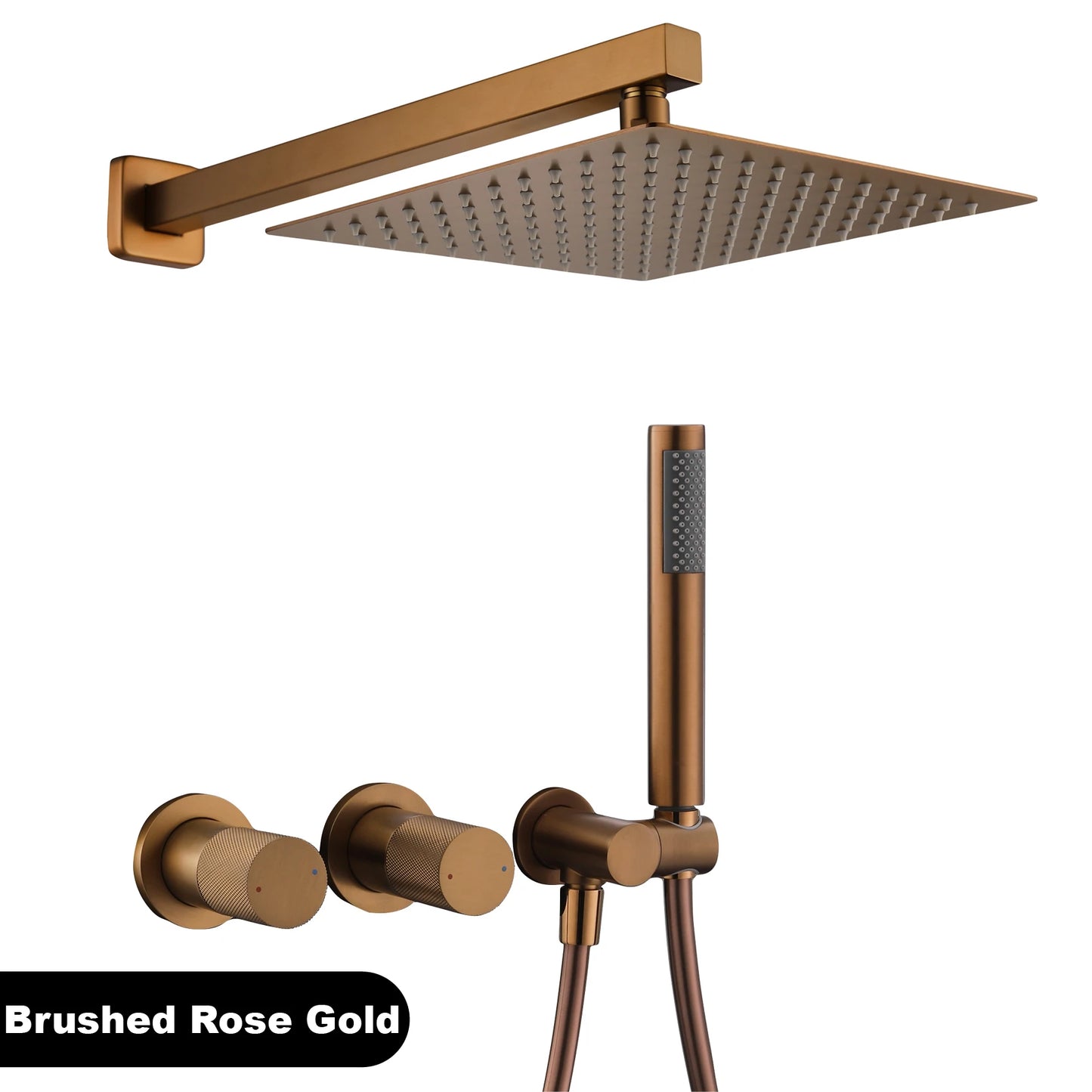 Gestana Brass Wall Mounted Shower System With Dual Control