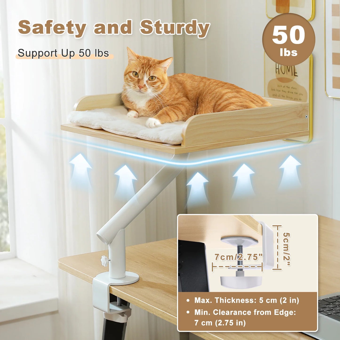 PAWZ Road Cat Desk Bed Rotatable Stand Adjustable Hammock