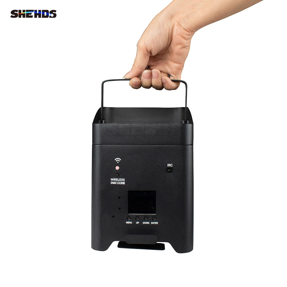 SHEHDS Wireless Battery Par Light RGBWA UV With WiFi App