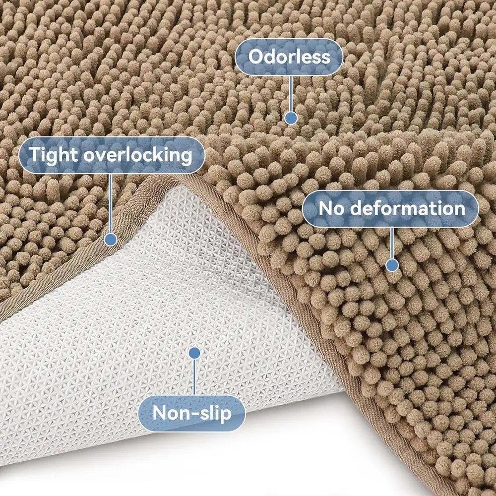 Non Slip Microfiber Bath Rug With Quick Drying Washable