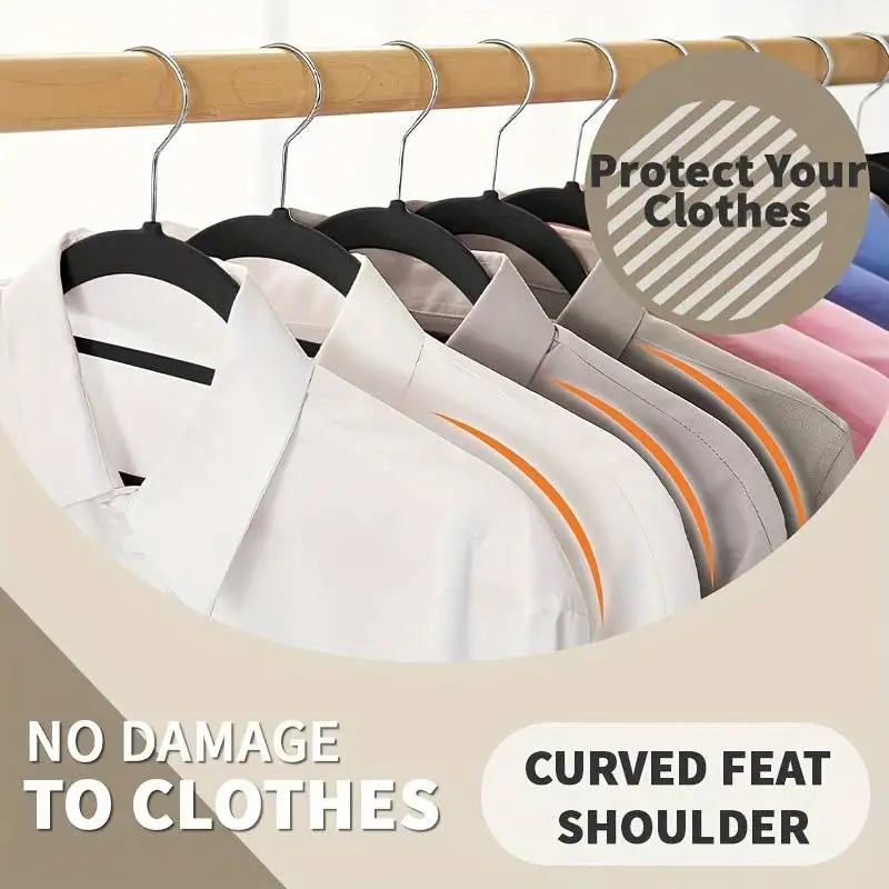 Premium Non Slip Velvet Hangers With Rotating Hooks